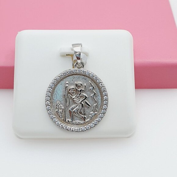 - 925 Sterling Silver Cubic Zirconia Pendant, U19254509